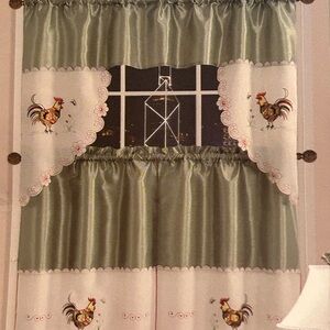 Embroidery kitchen curtain